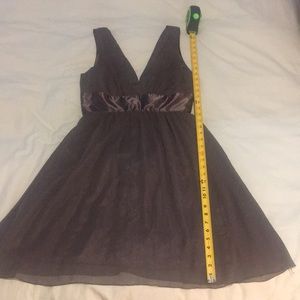 Gray Knee length empire waist dress